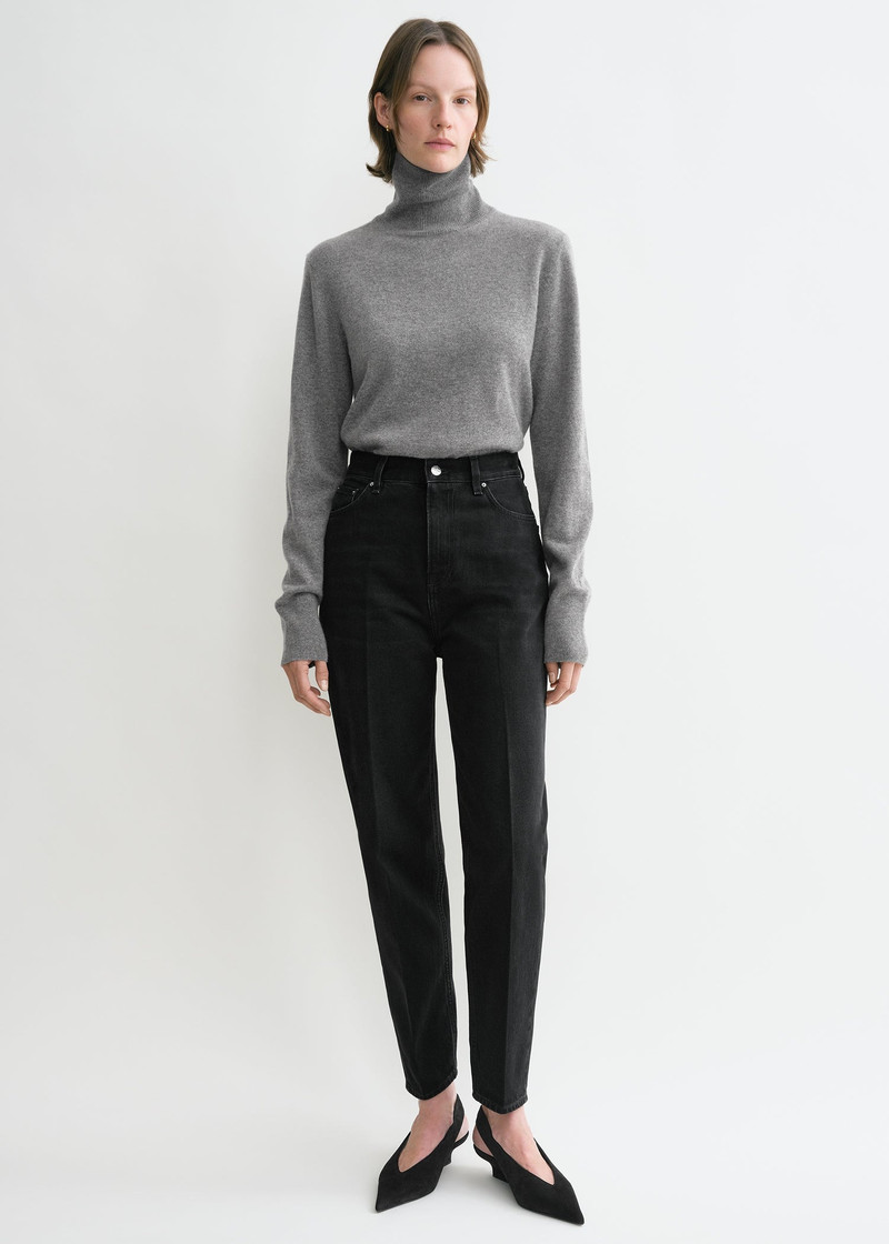 TOTEME Tapered leg denim faded black outlook
