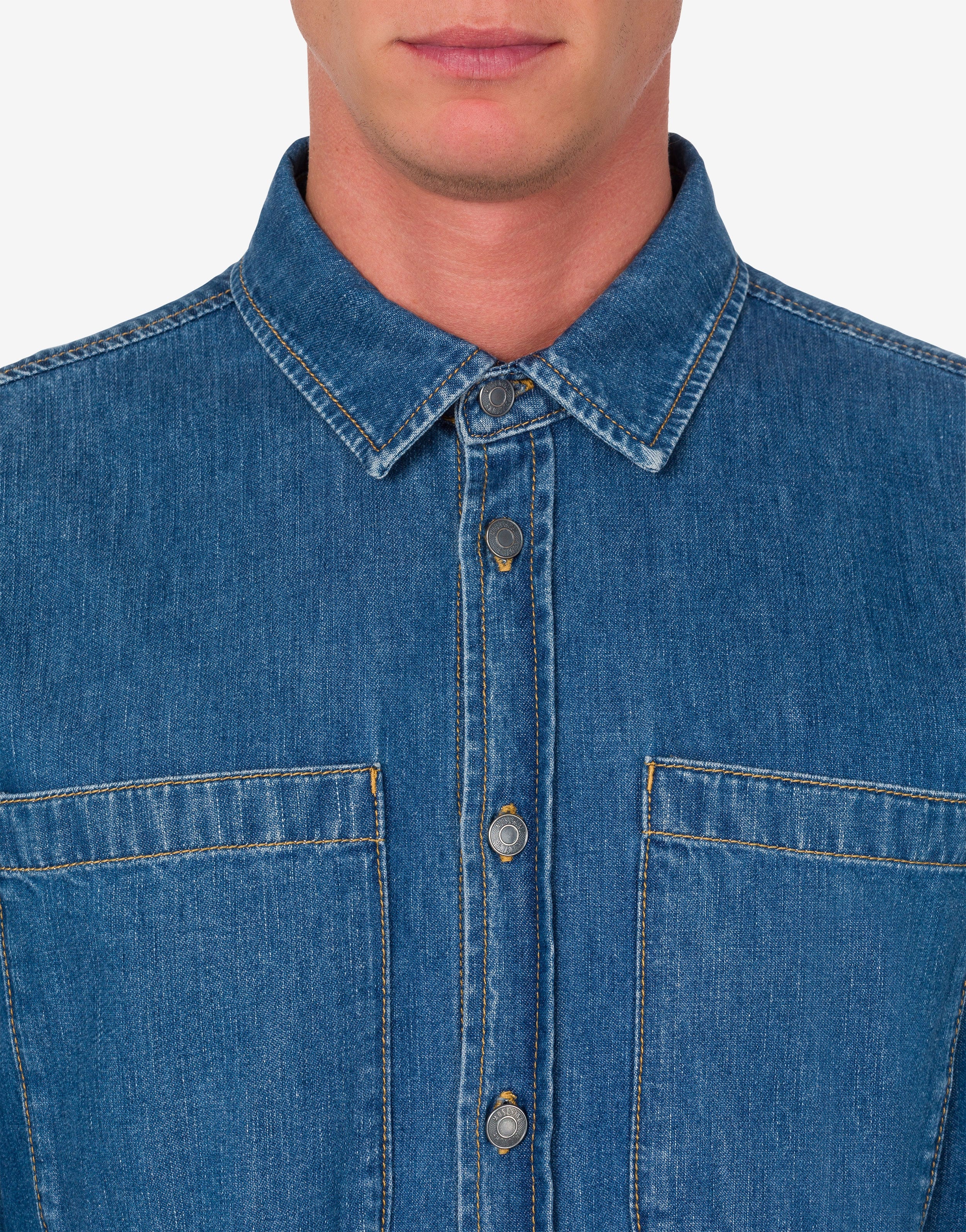 TEDDY PATCH CHAMBRAY SHIRT - 4