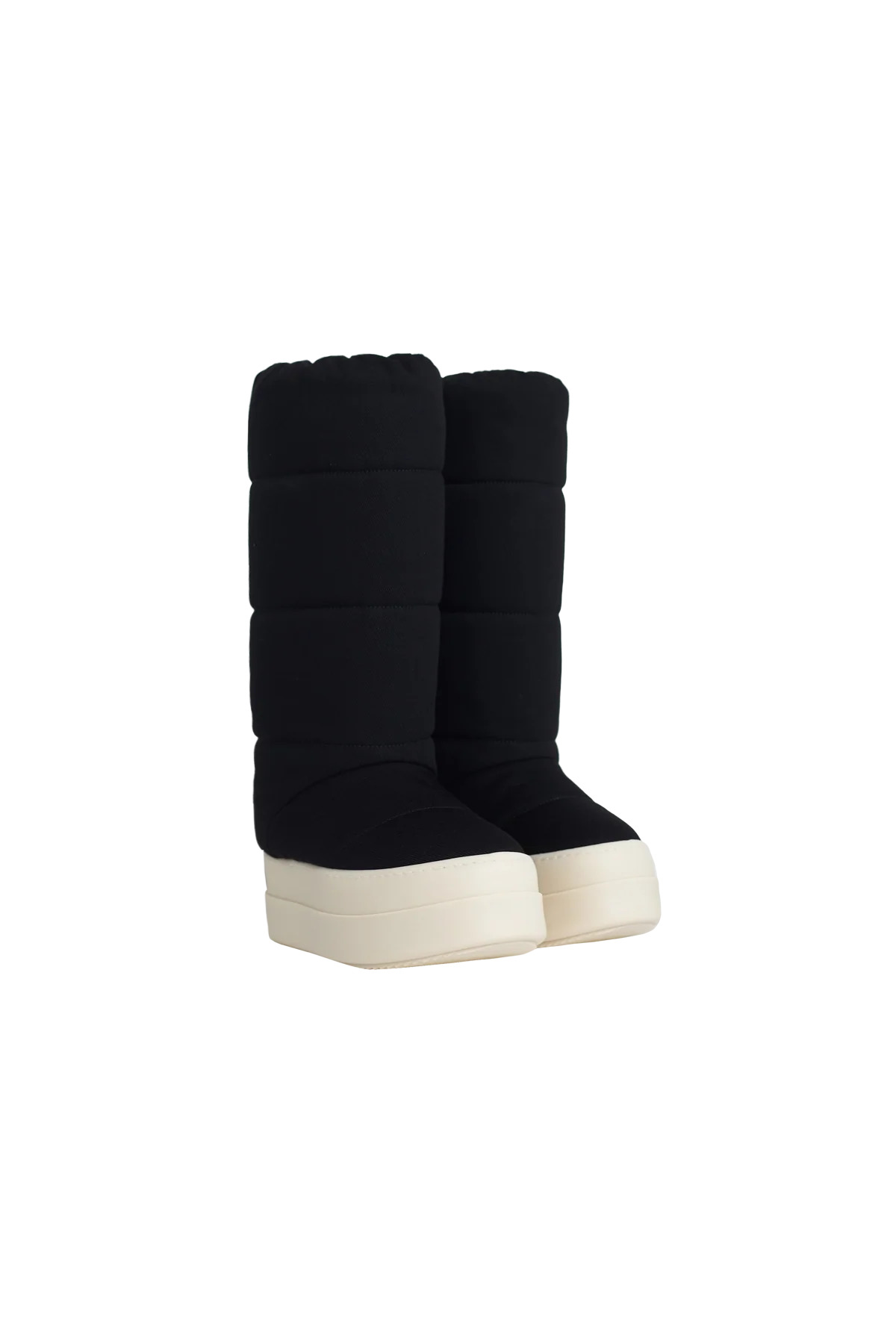 Rick Owens Drkshdw Mega Bumper Knee High Lunar Boots Black/Milk - 2