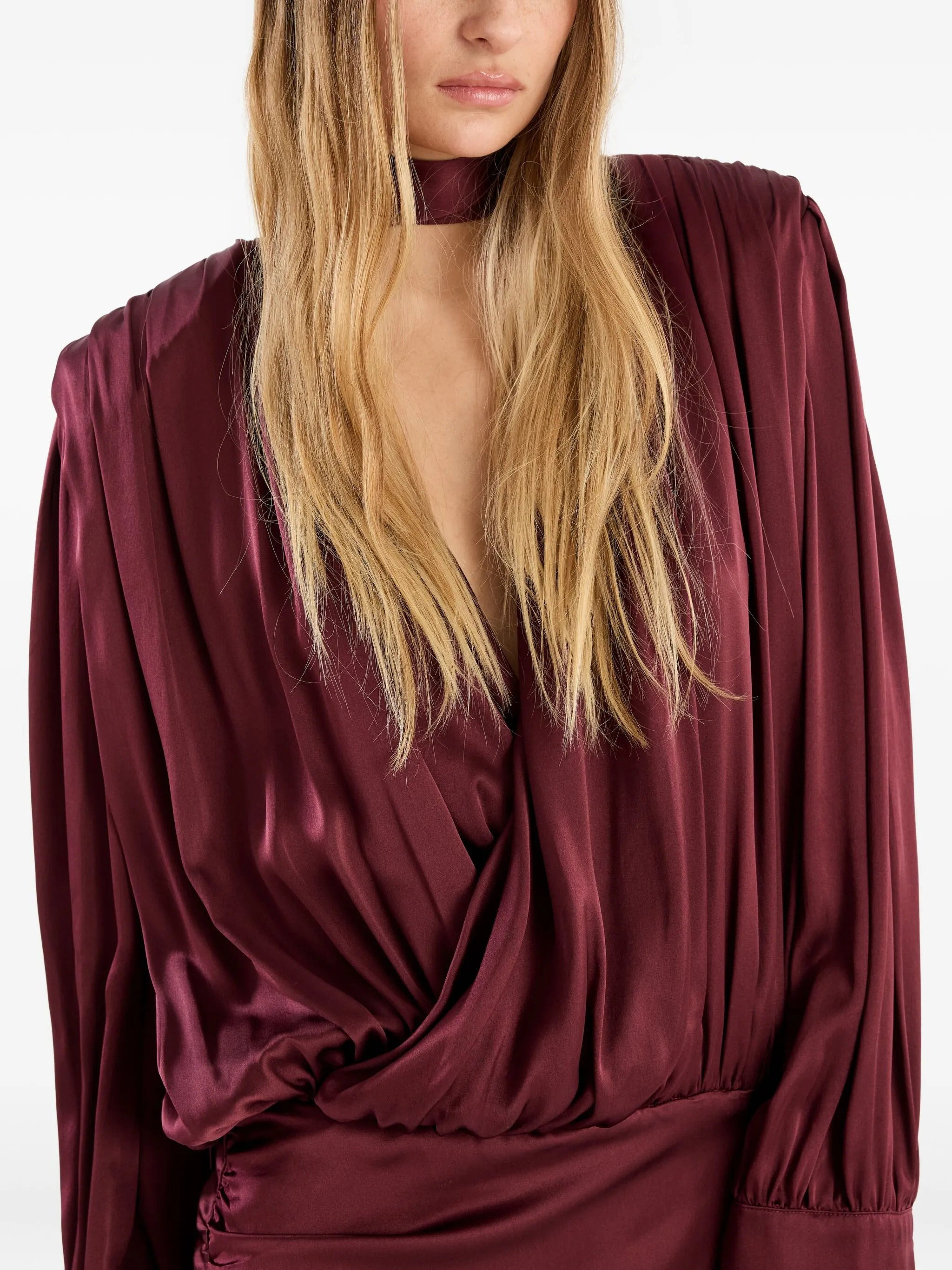v-neck mini dress - 4