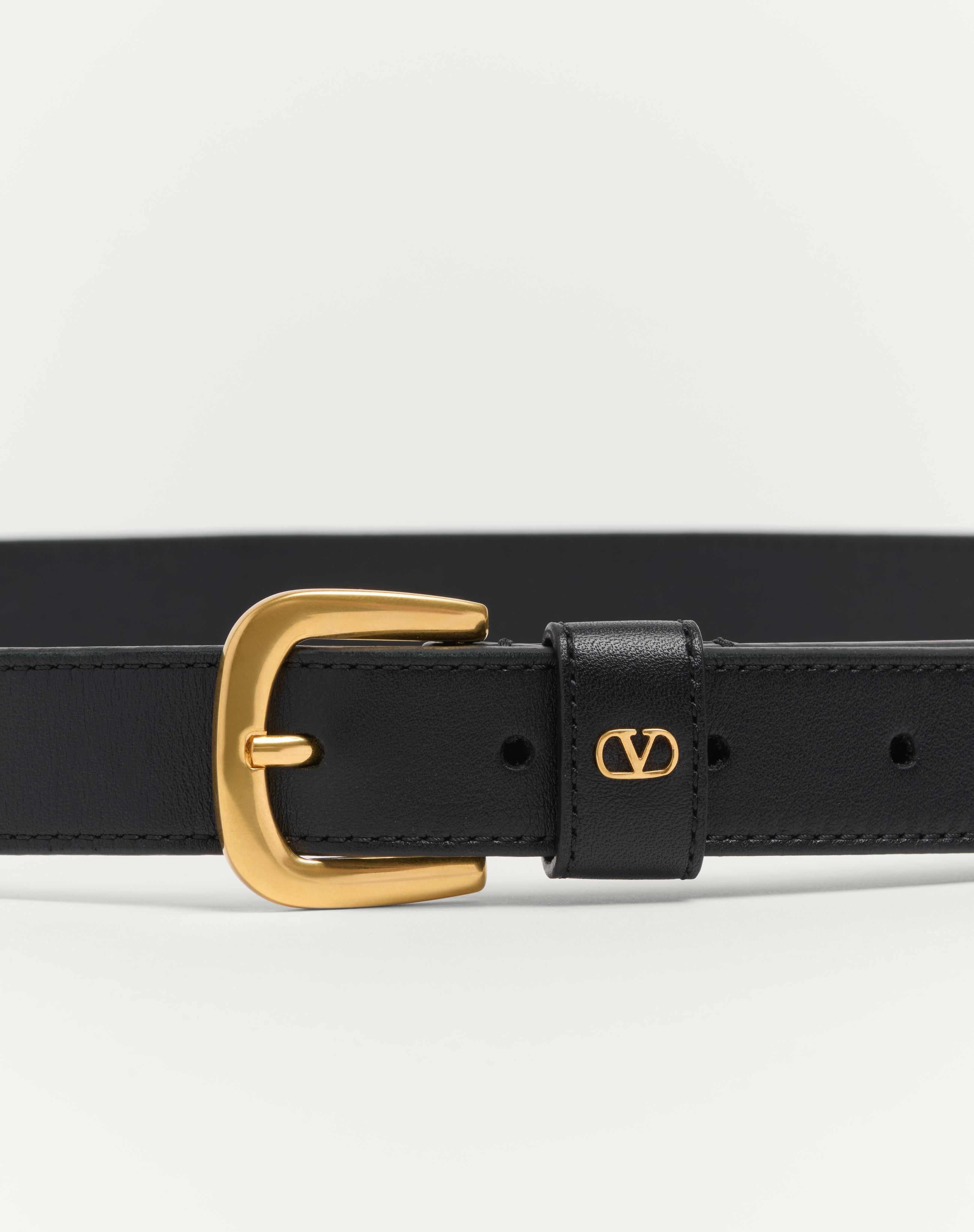 VLOGO SIGNATURE BELT IN SHINY CALFSKIN 25 MM - 3