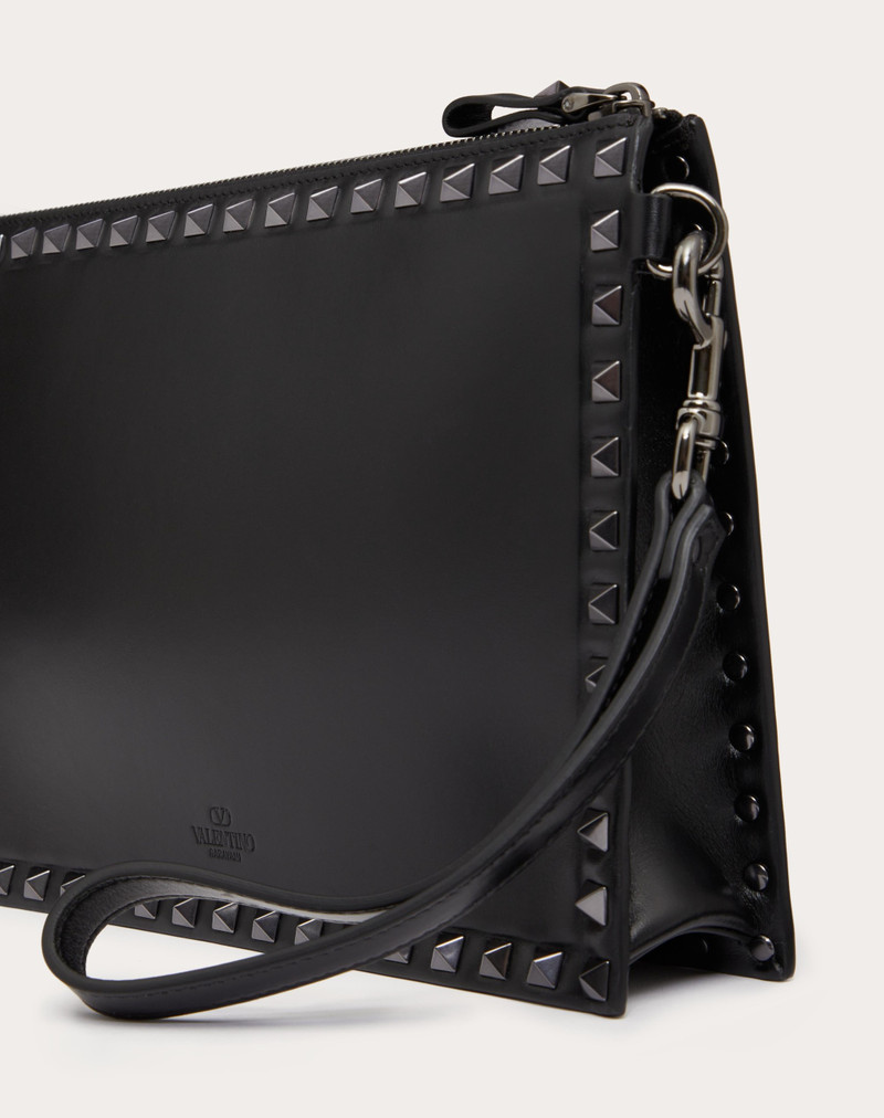 ROCKSTUD CALFSKIN POUCH 8