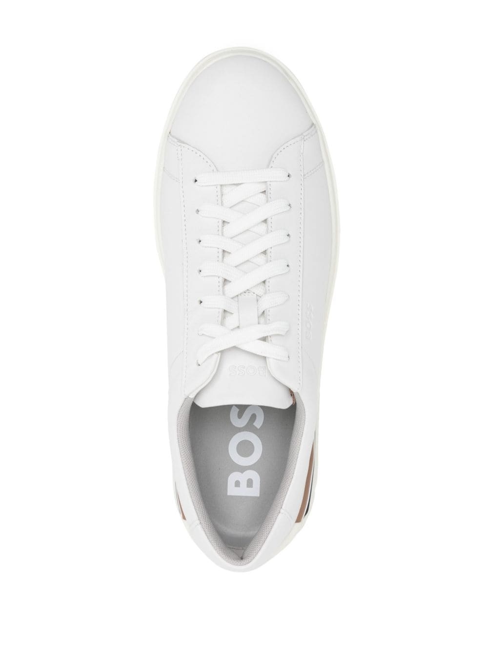 lace-up leather sneakers - 4