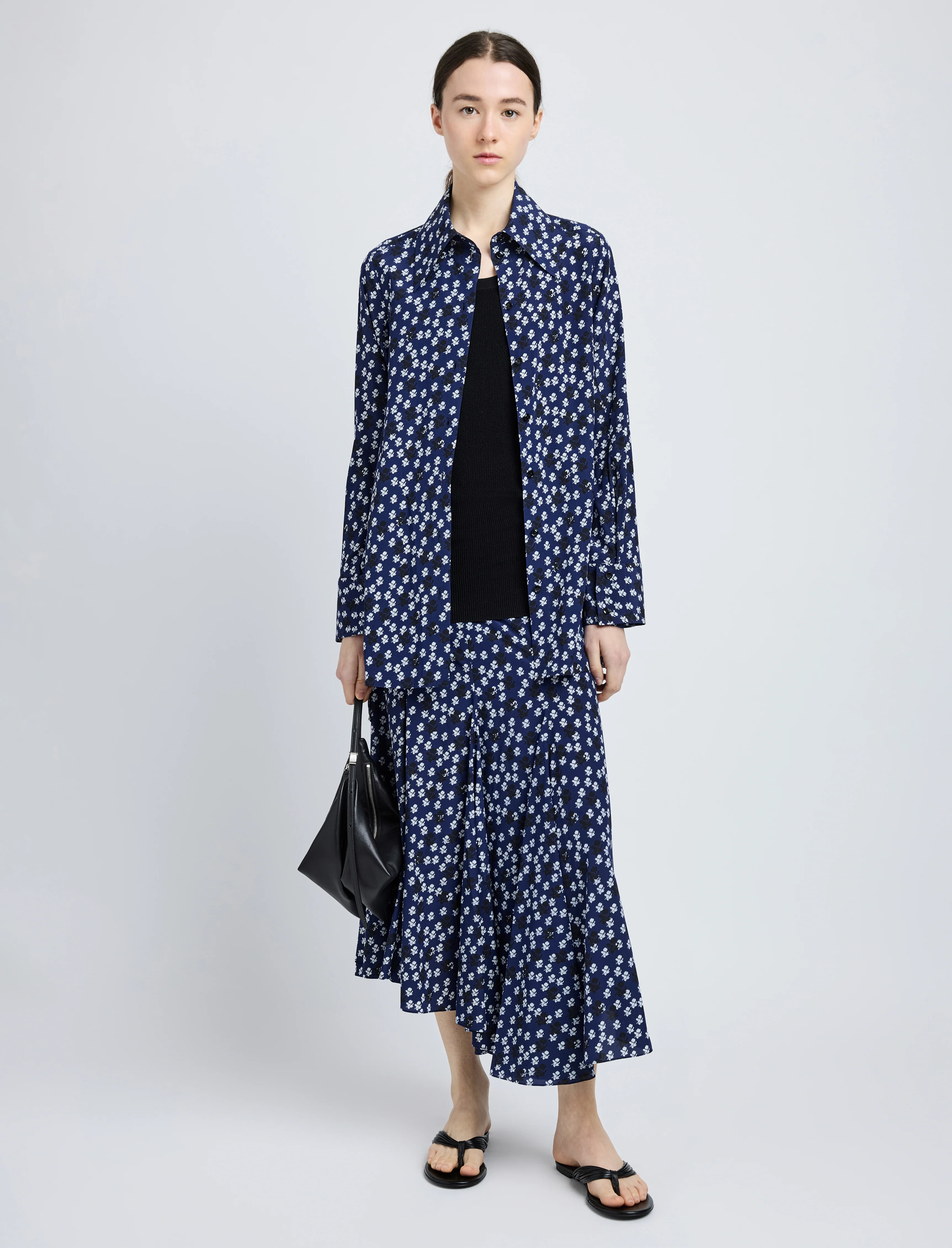 Emmeline Shirt in Printed Silk Viscose - 3