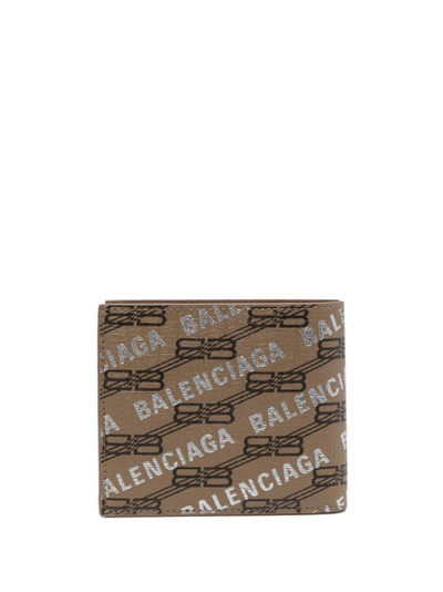 BALENCIAGA BB monogram-print folded wallet outlook