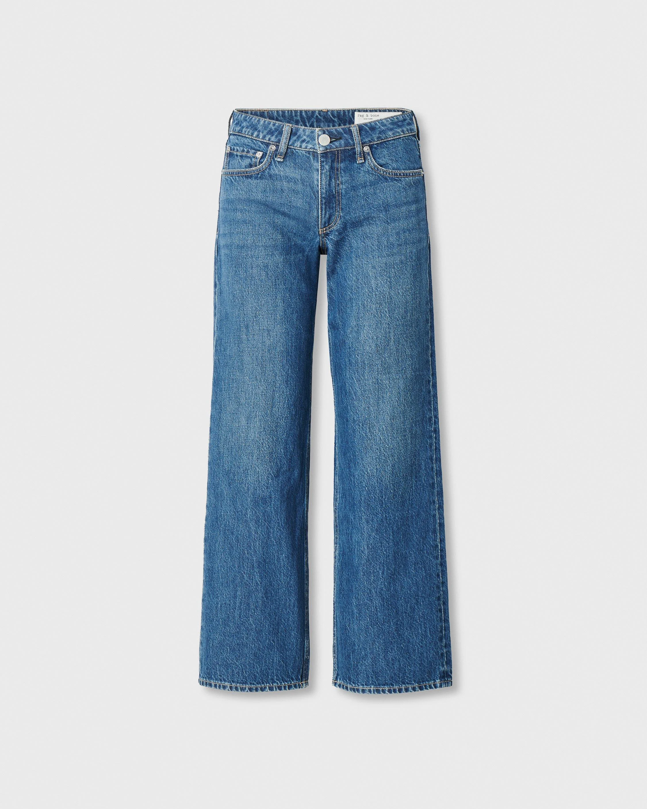 Cam Ankle Relaxed Straight Jean Low-Rise in Rigid Denim - 1
