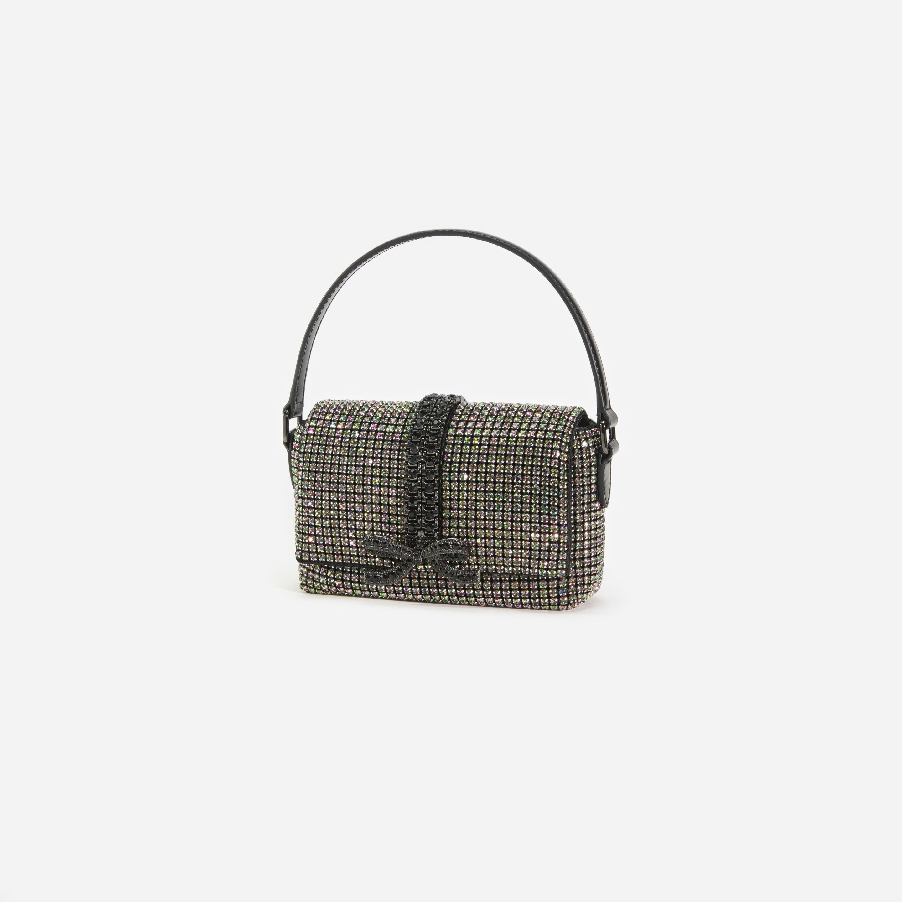 Multi Rhinestone Chainmail Micro Bag - 2