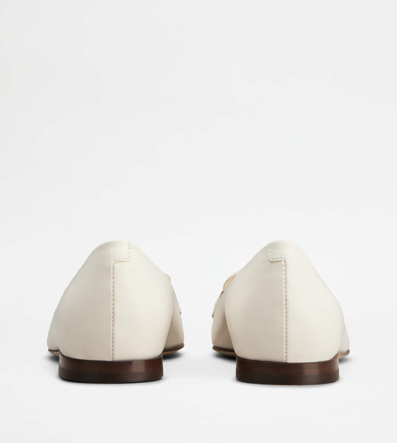 Tod's KATE BALLERINAS IN LEATHER - OFF WHITE outlook
