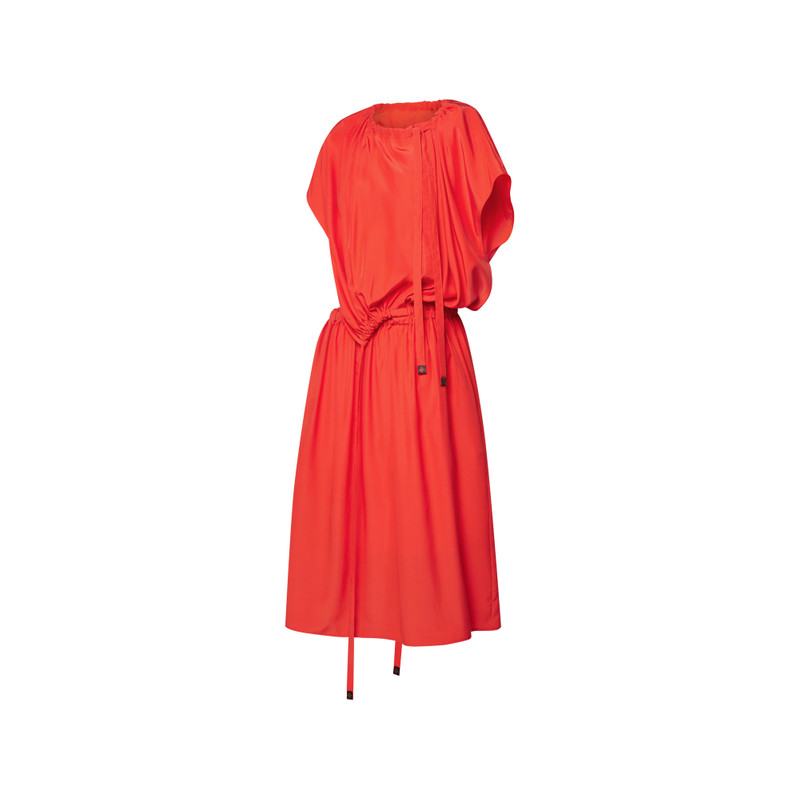 Washed Silk Drawstring Dress 2