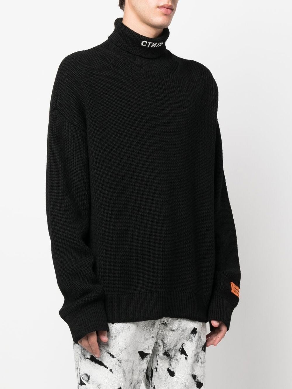 Стиль-embroidered roll-neck jumper - 3