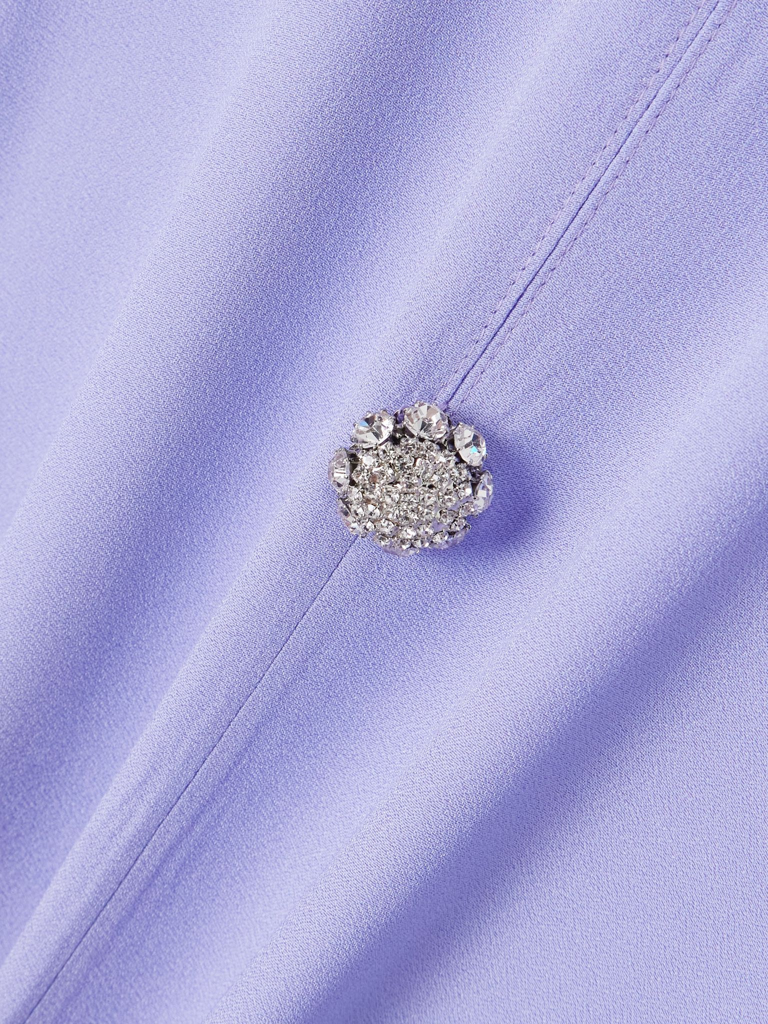 Carthage crystal-embellished crepe gown Lavender - 4