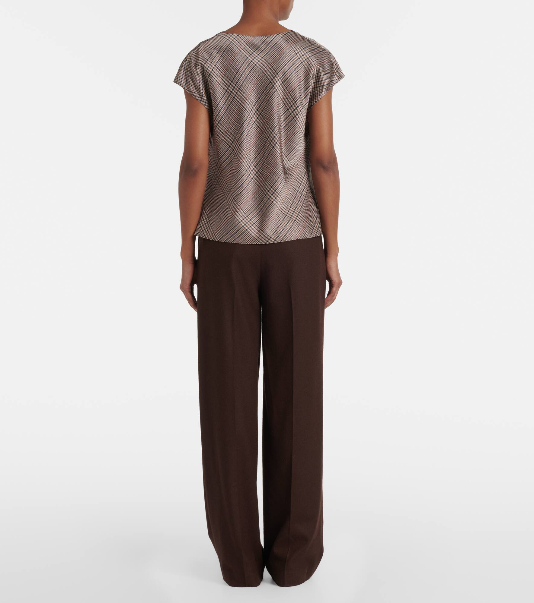 Houndstooth silk top - 3