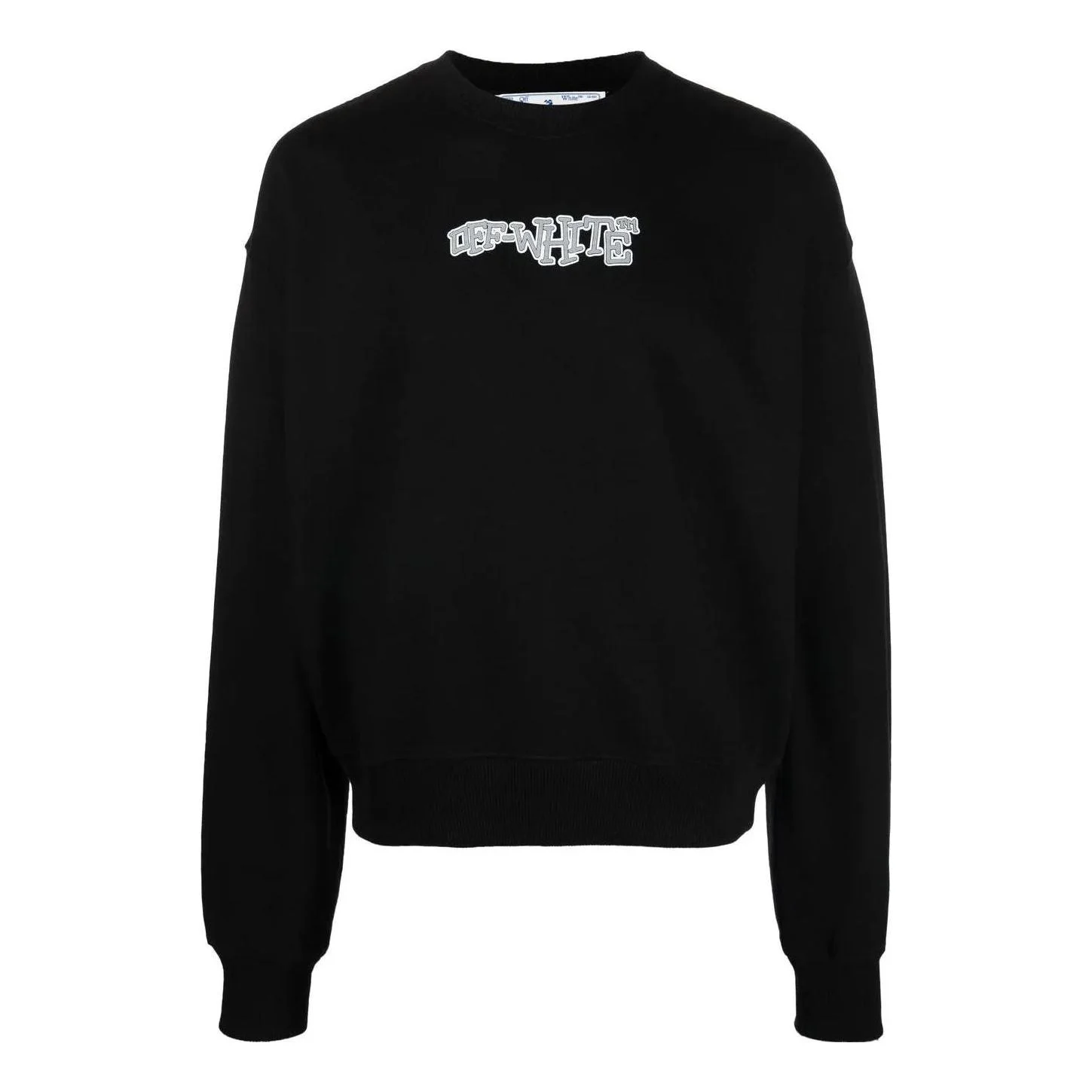 Off-White Logo Print Crew Neck Sweatshirt 'Black' OMBA058F22FLE0031001 - 1