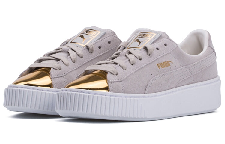 (WMNS) PUMA Suede Platform 'White Gold' 362222-01 - 3