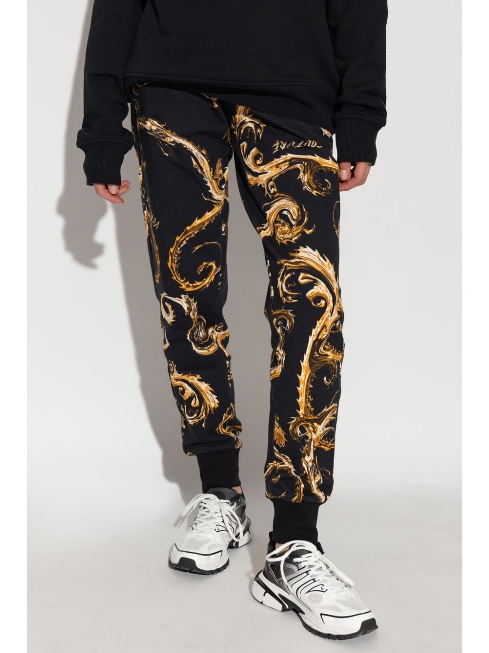 logo print track pants - 3