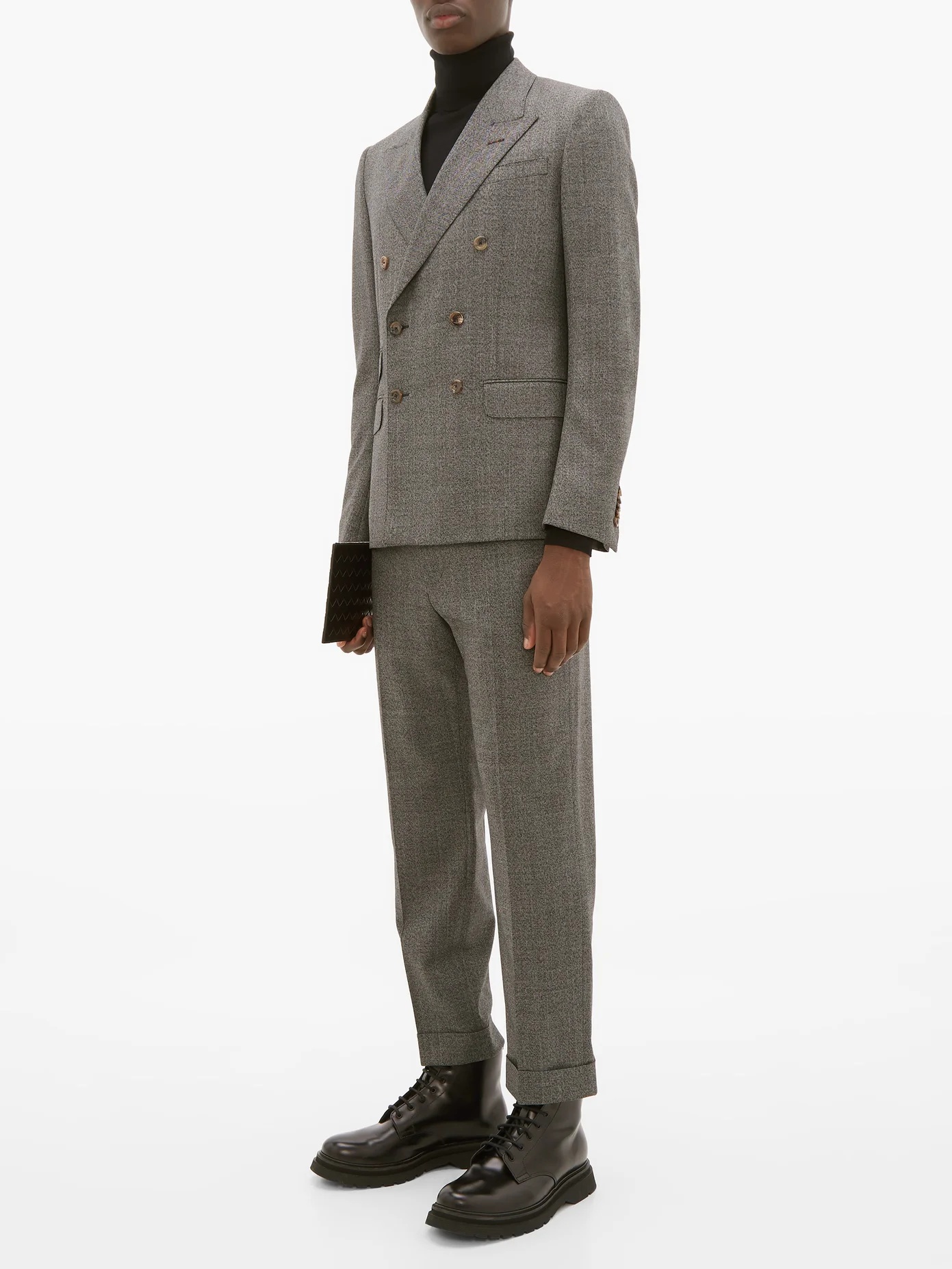 Double-breasted wool suit - 2