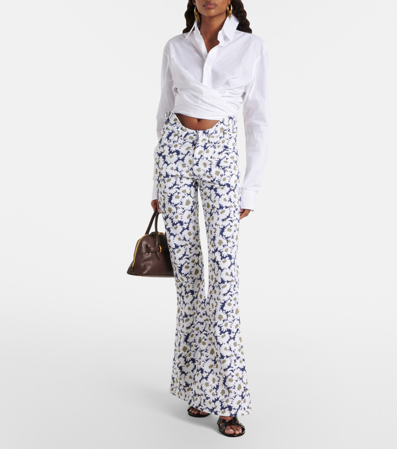 Jean Paul Gaultier Floral flared jeans outlook