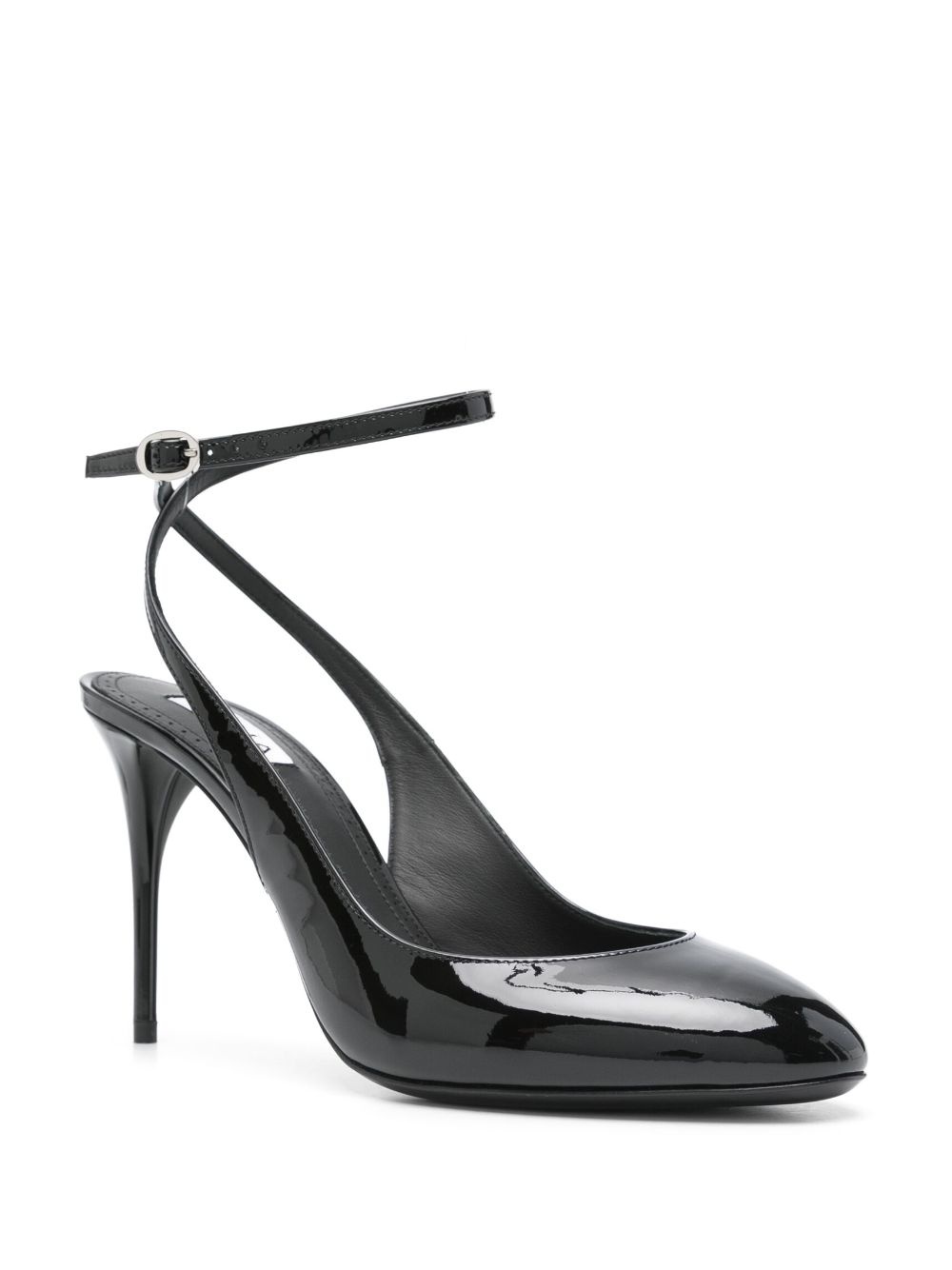 patent-leather slingback pumps - 2