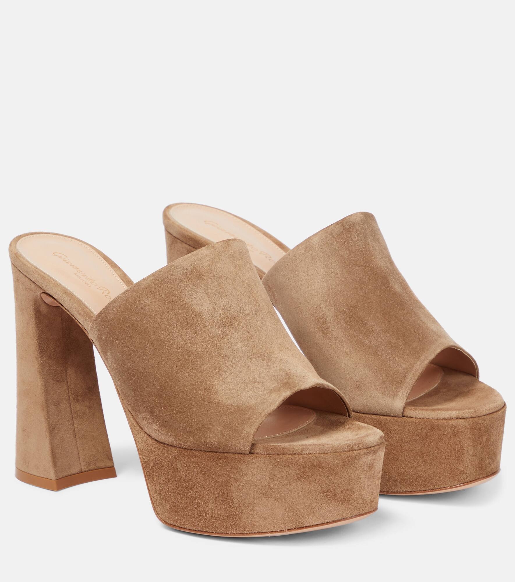 Holly suede platform mules - 1