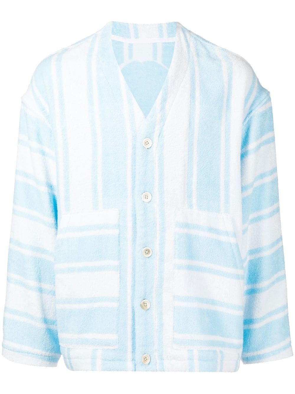 striped cotton cardigan - 1