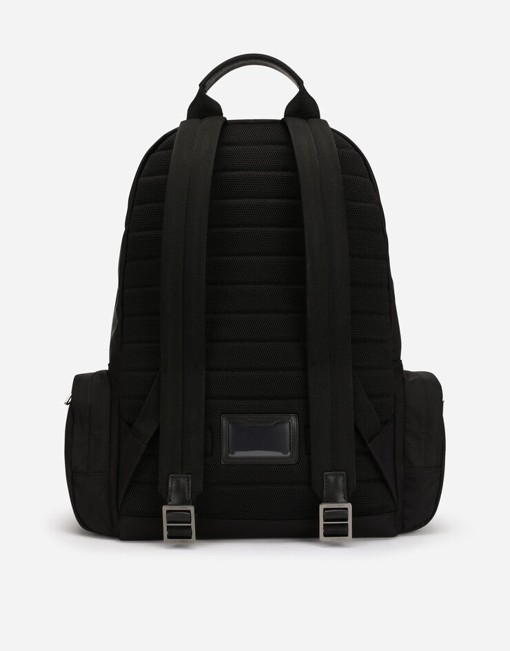 Nylon backpack with branded plate - 3