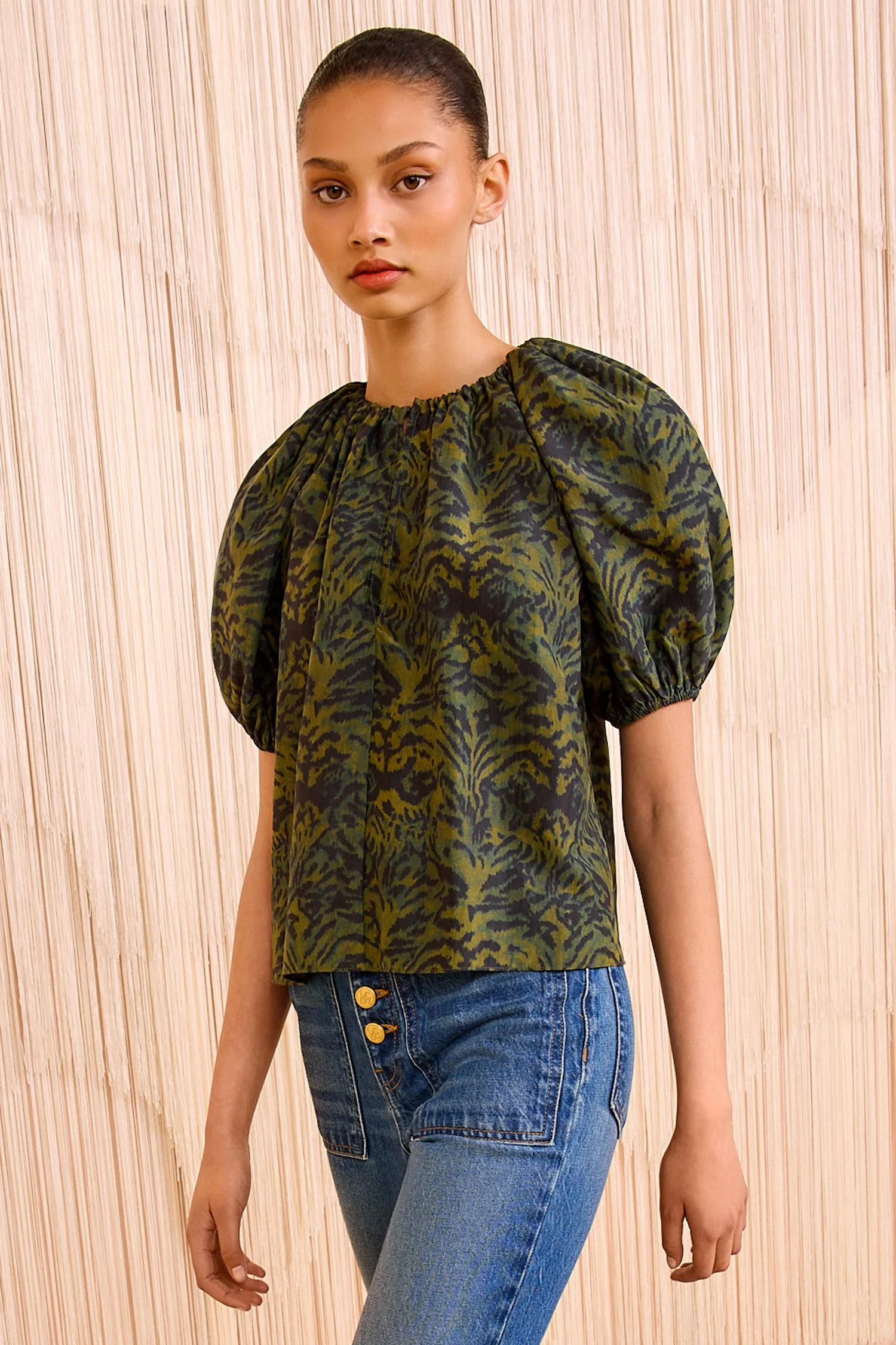 Talie Silk Short Sleeve Blouse - 1