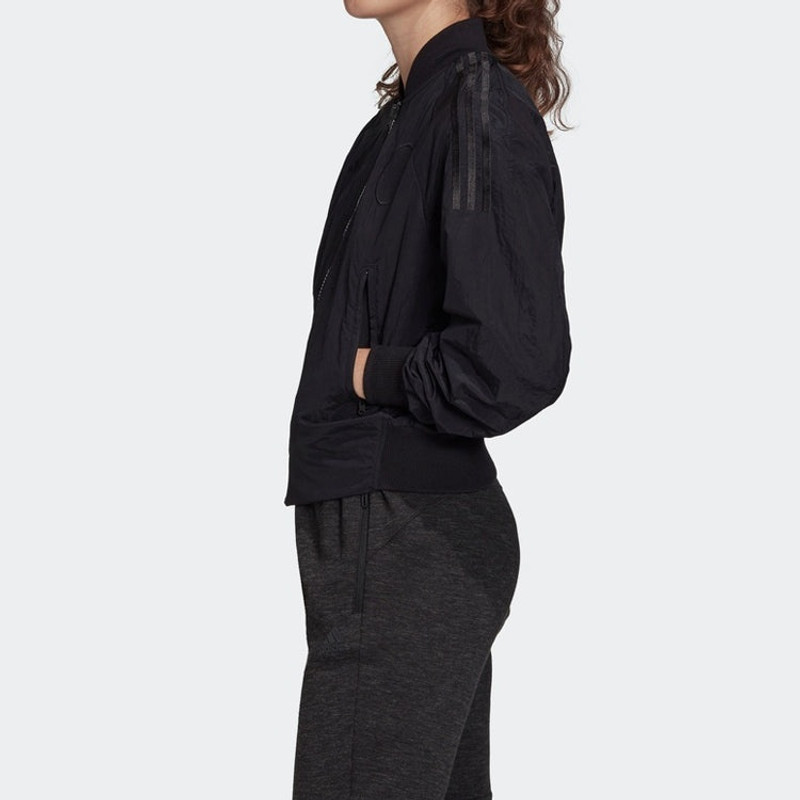 (WMNS) adidas Vrct Jk Woven Stitching Jacket Coat Black FK0975 3
