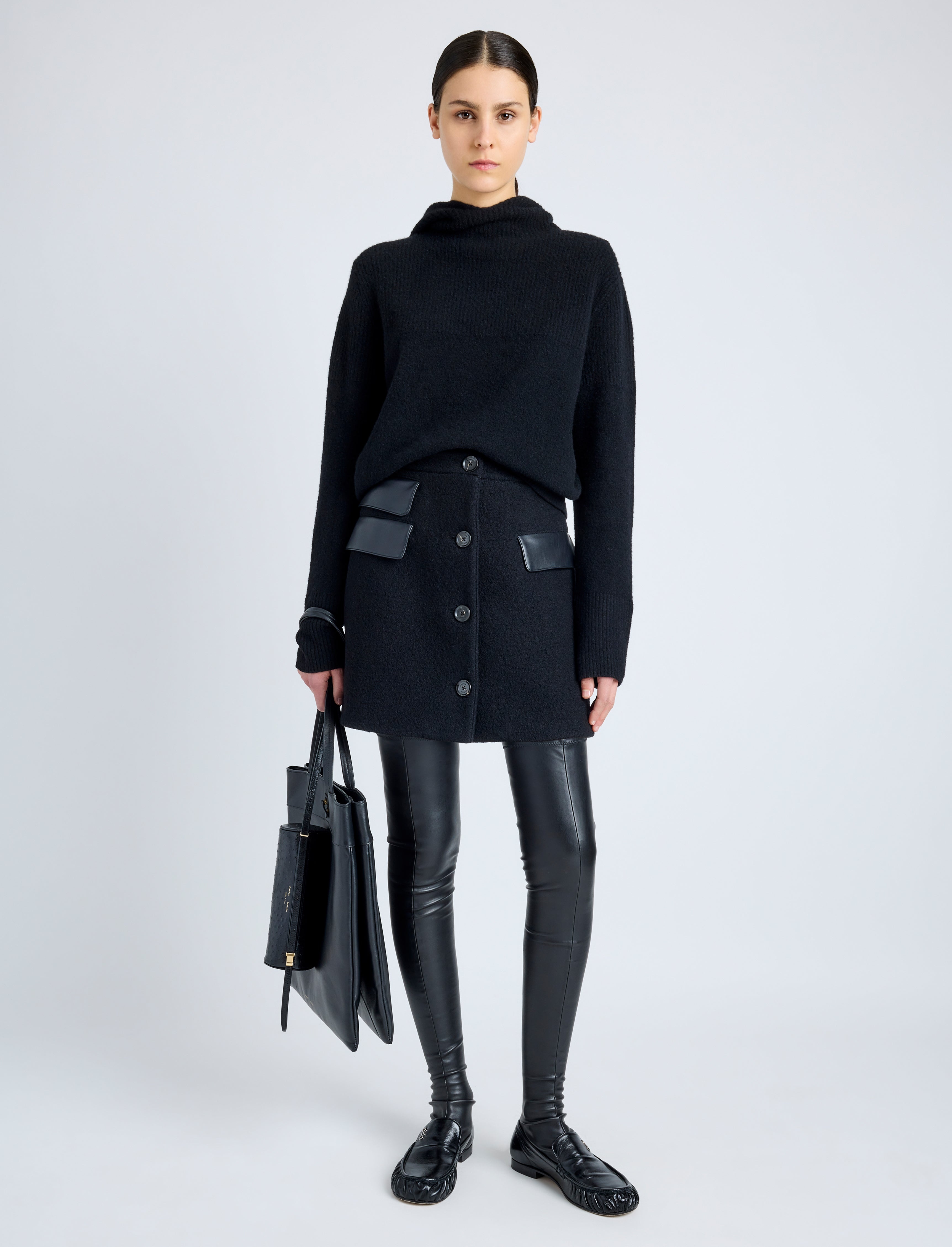 Mei Skirt in Boiled Wool Jersey - 2