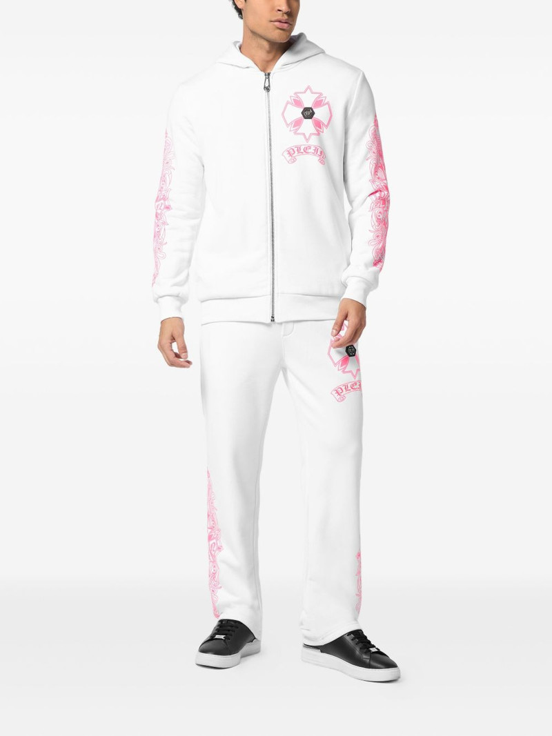 PHILIPP PLEIN chrome zip-fastening hoodie outlook