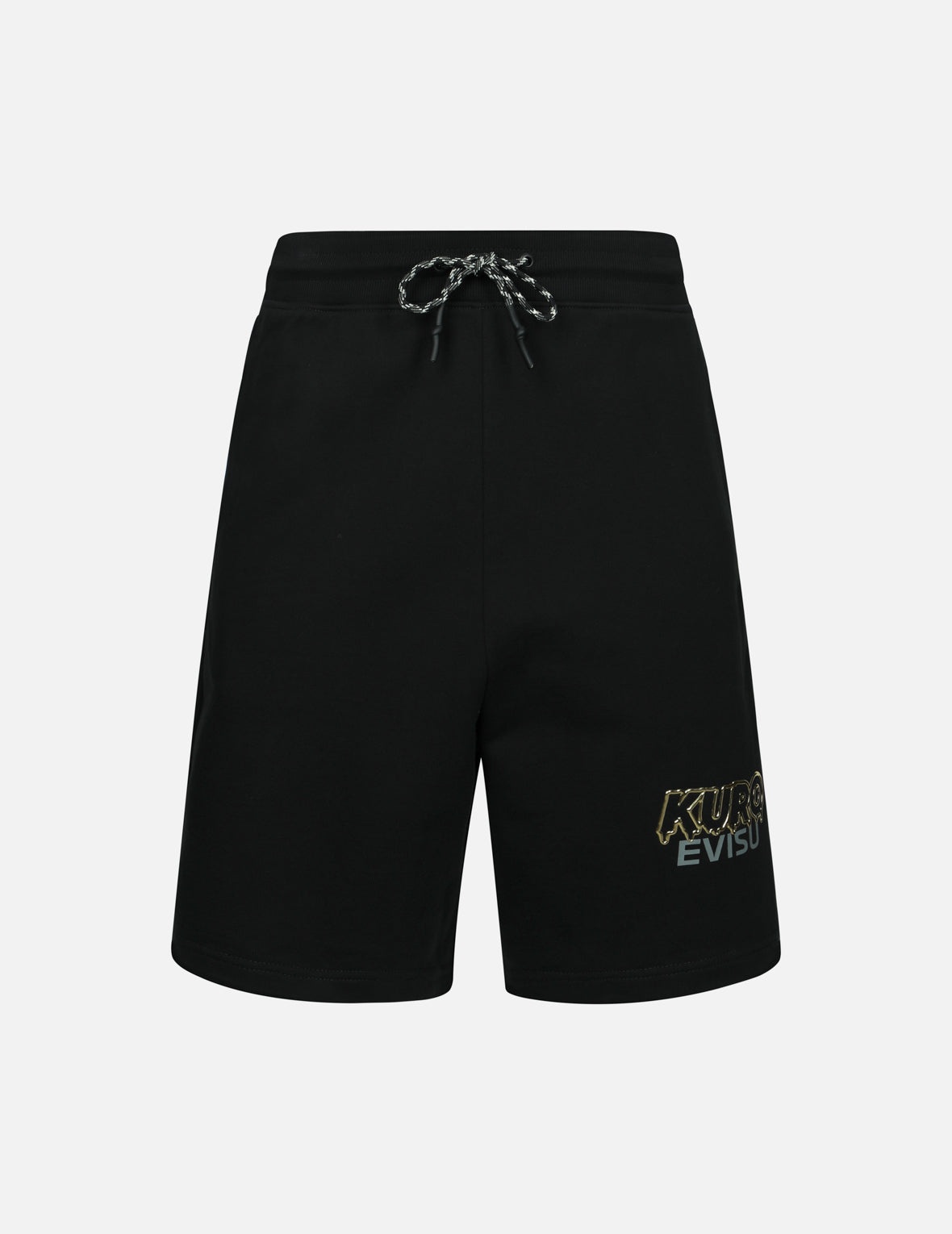 Metallic Logo Print Relax Fit Sweat Shorts - 2