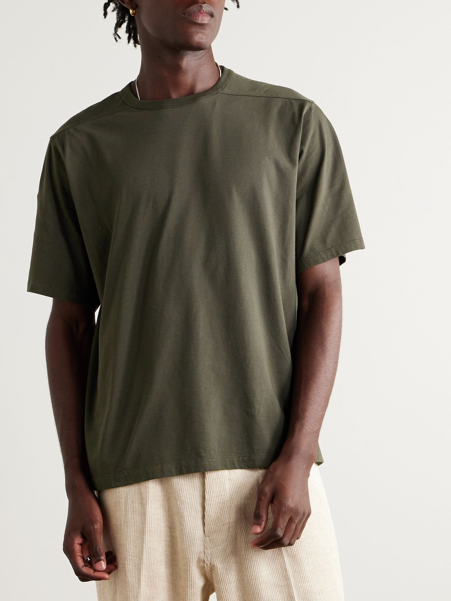 Brad Organic Cotton-Jersey T-Shirt Green - 3