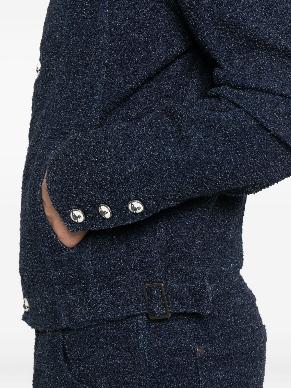 button-fastening denim jacket - 5