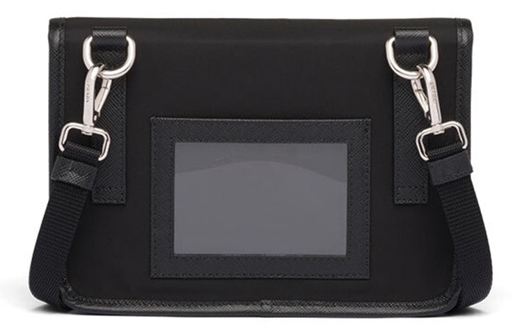 PRADA Saffiano logo-plaque smartphone holder 'Black' 2ZH108-2BBD-F0002 - 2