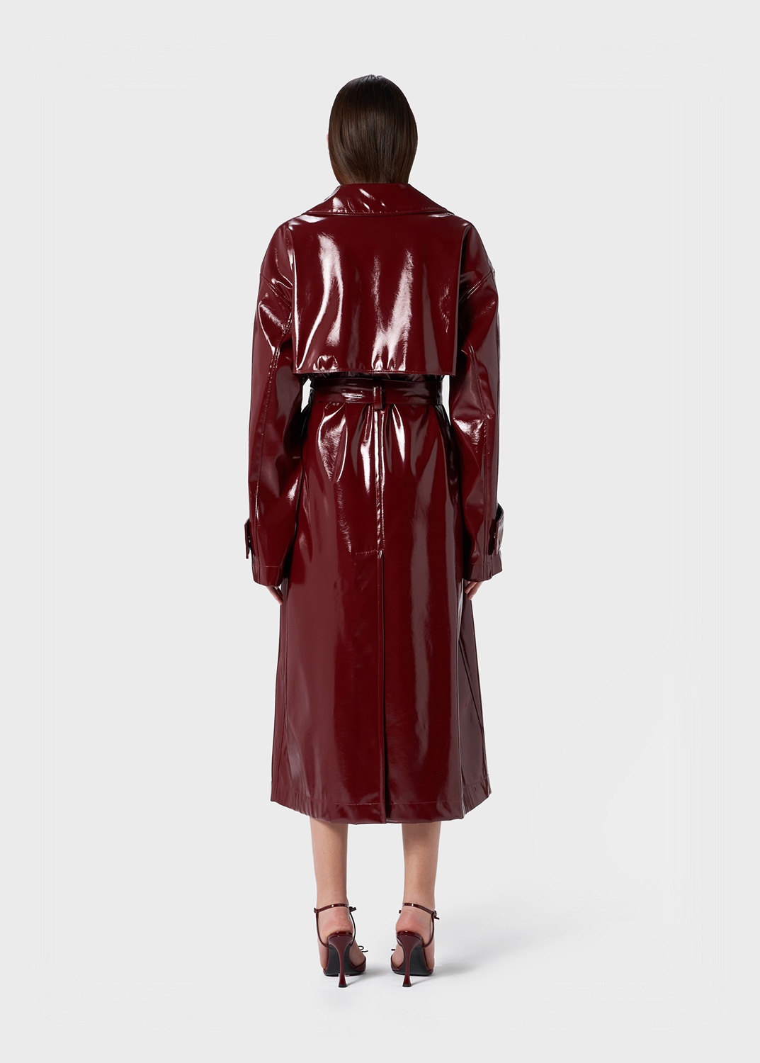 PATENT TRENCH COAT WITH BELT - 4