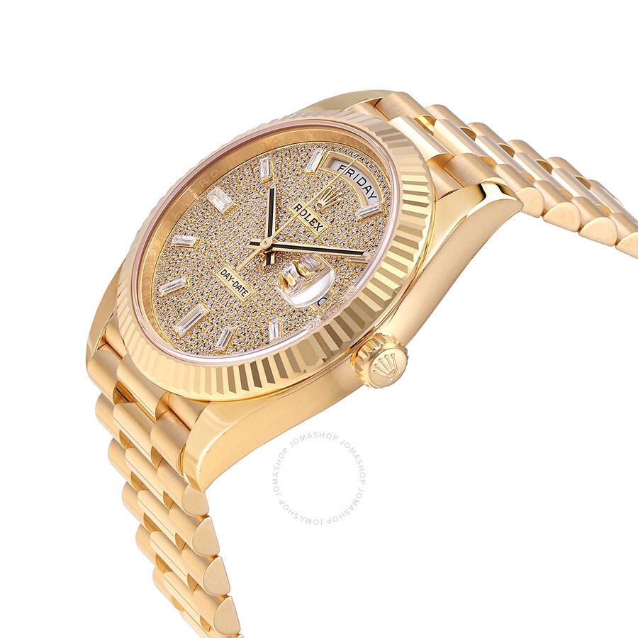 Rolex Day-Date 40 Diamond-Paved Dial Men's 18kt Yellow Gold Rolex President Watch M228238-0054 - 2