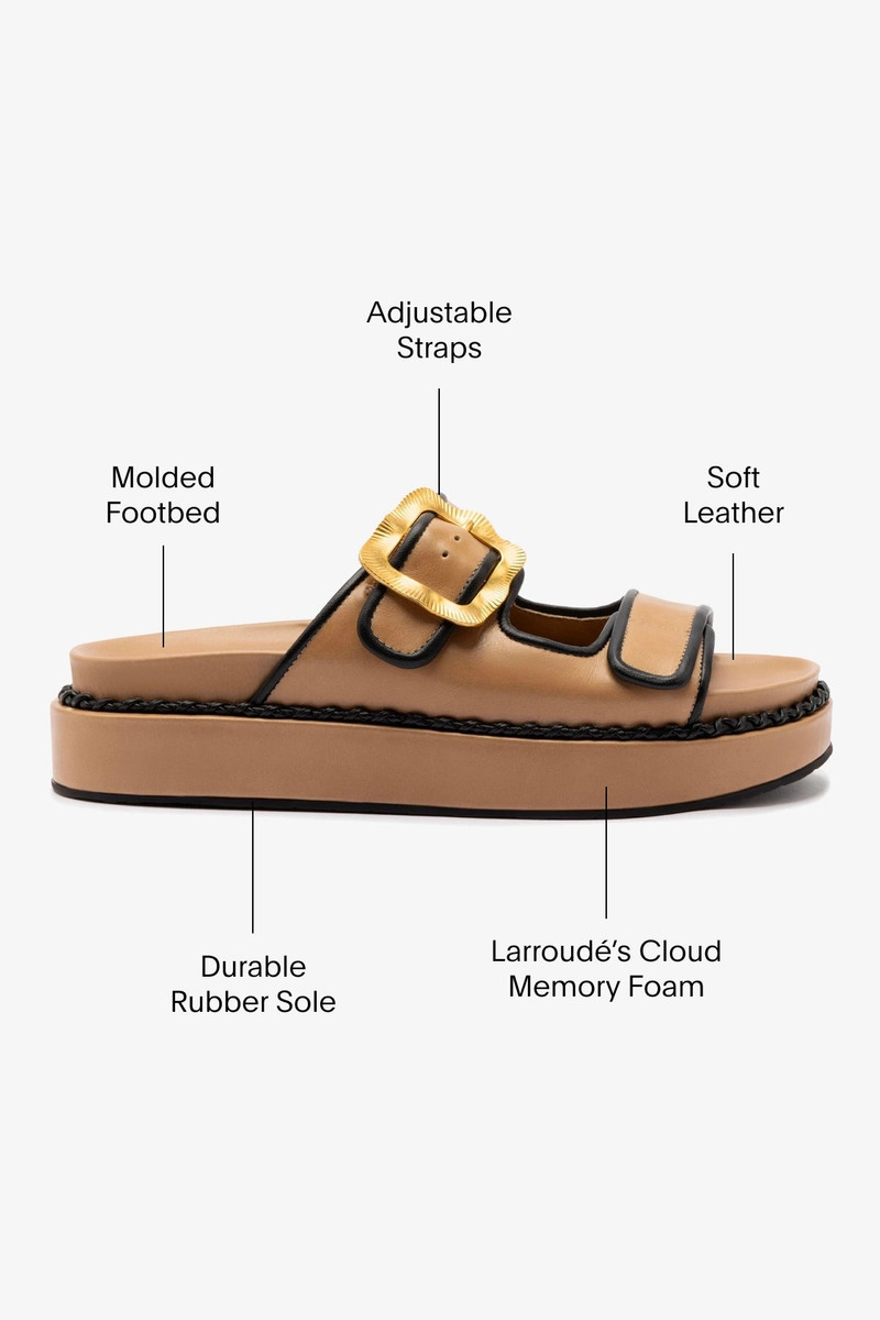 Maui Slide In Hazelnut Leather and Black Trimming 5