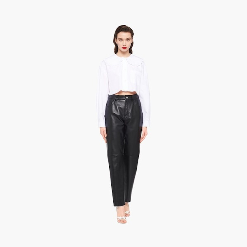 Nappa leather five-pocket pants 6
