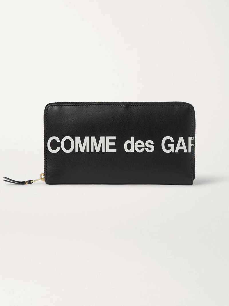 Logo-Print Leather Zip-Around Wallet - 1