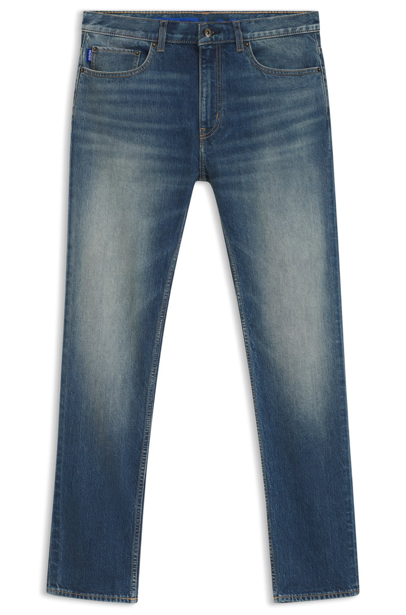SLIM-FIT JEANS IN MID-BLUE STRETCH DENIM 1