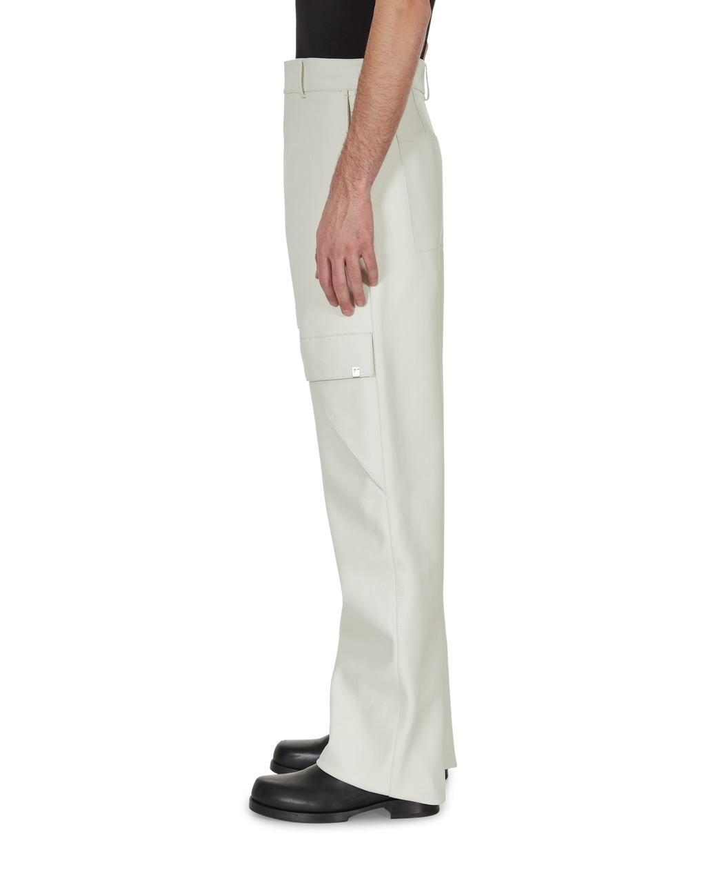 CARGO POCKET LEATHER PANT - 18