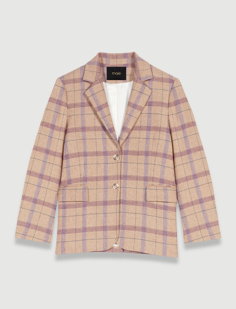 Checked suit jacket 1