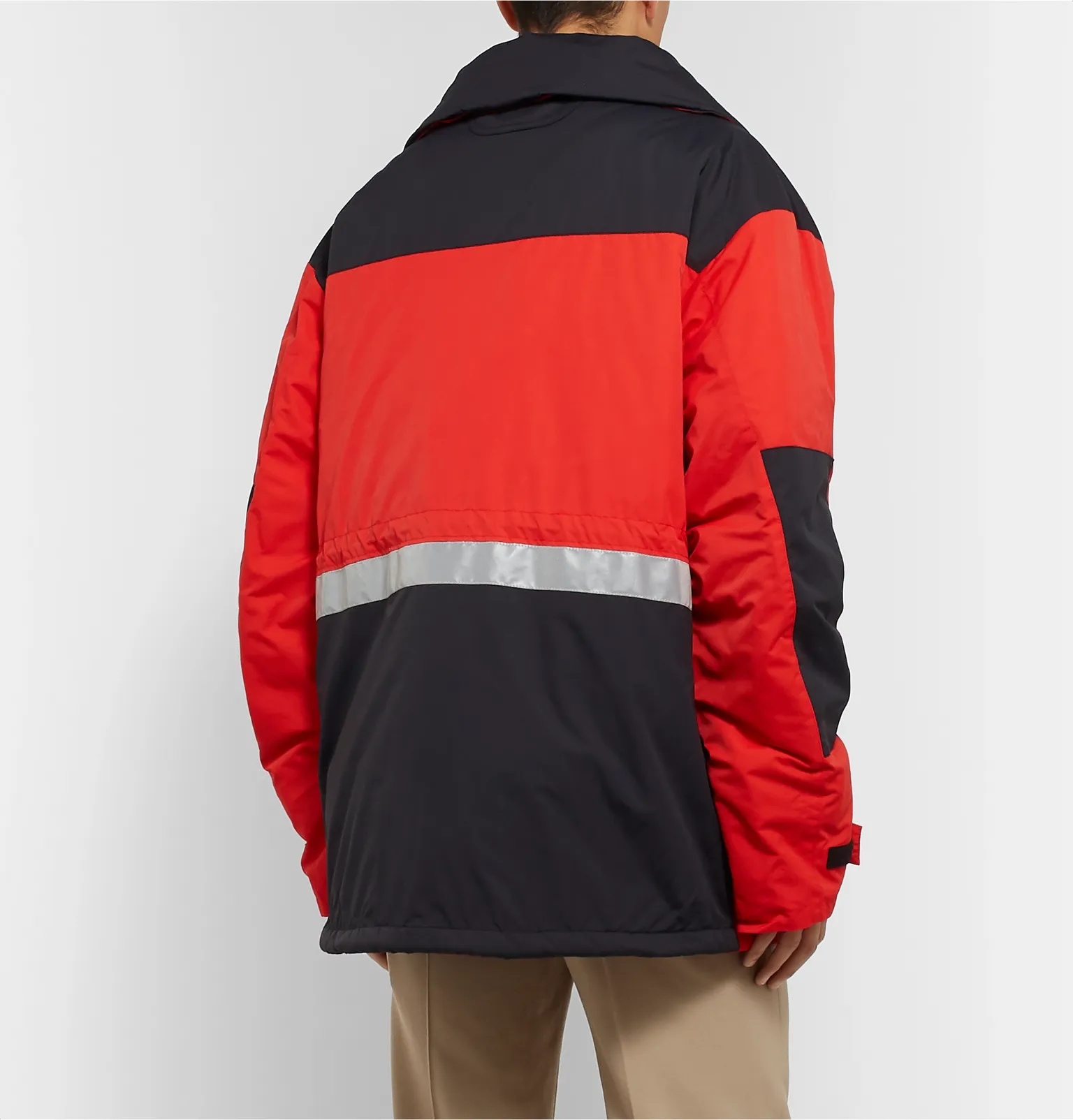 Oversized Colour-Block Shell Parka - 5