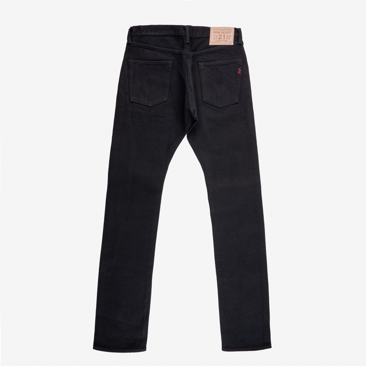 IH-555-SST-BLK 21oz Shinayaka Selvedge Denim Super Slim Cut Jeans - Black - 3