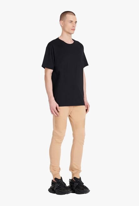 Oversized black eco-designed cotton T-shirt with white Balmain logo print - 7