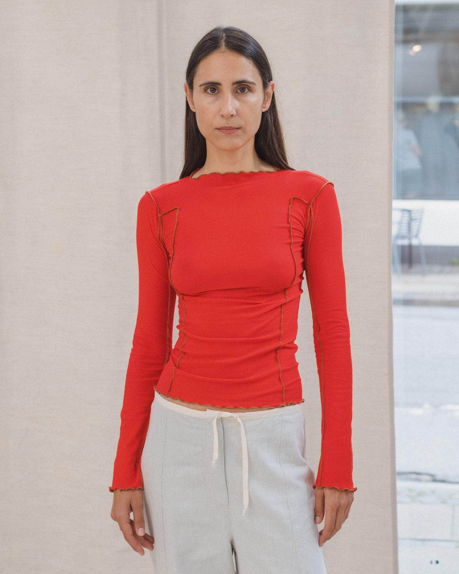 Omato Long Sleeve Tee - Fine Organic Cotton Rib - 1