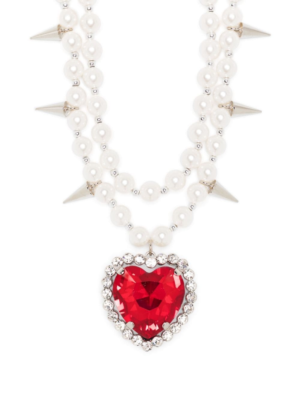 crystal-embellished necklace - 1