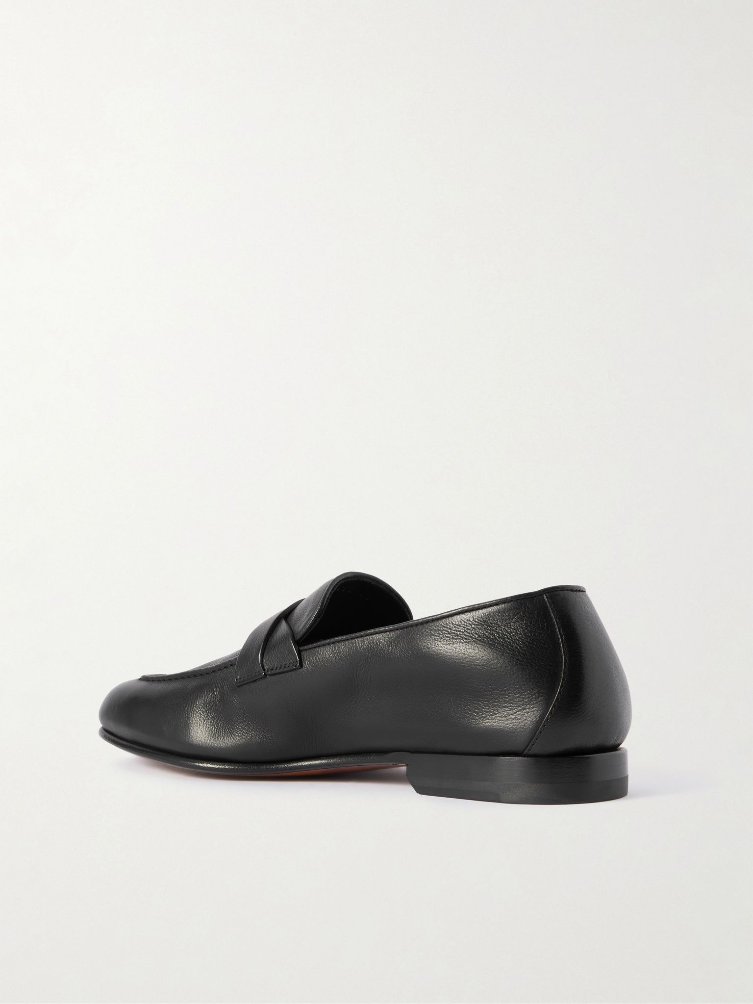 Gigi Full-Grain Leather Loafers Black - 4