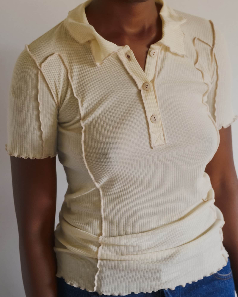 Omato Polo Tee Shirt - Organic Cotton Rib 5