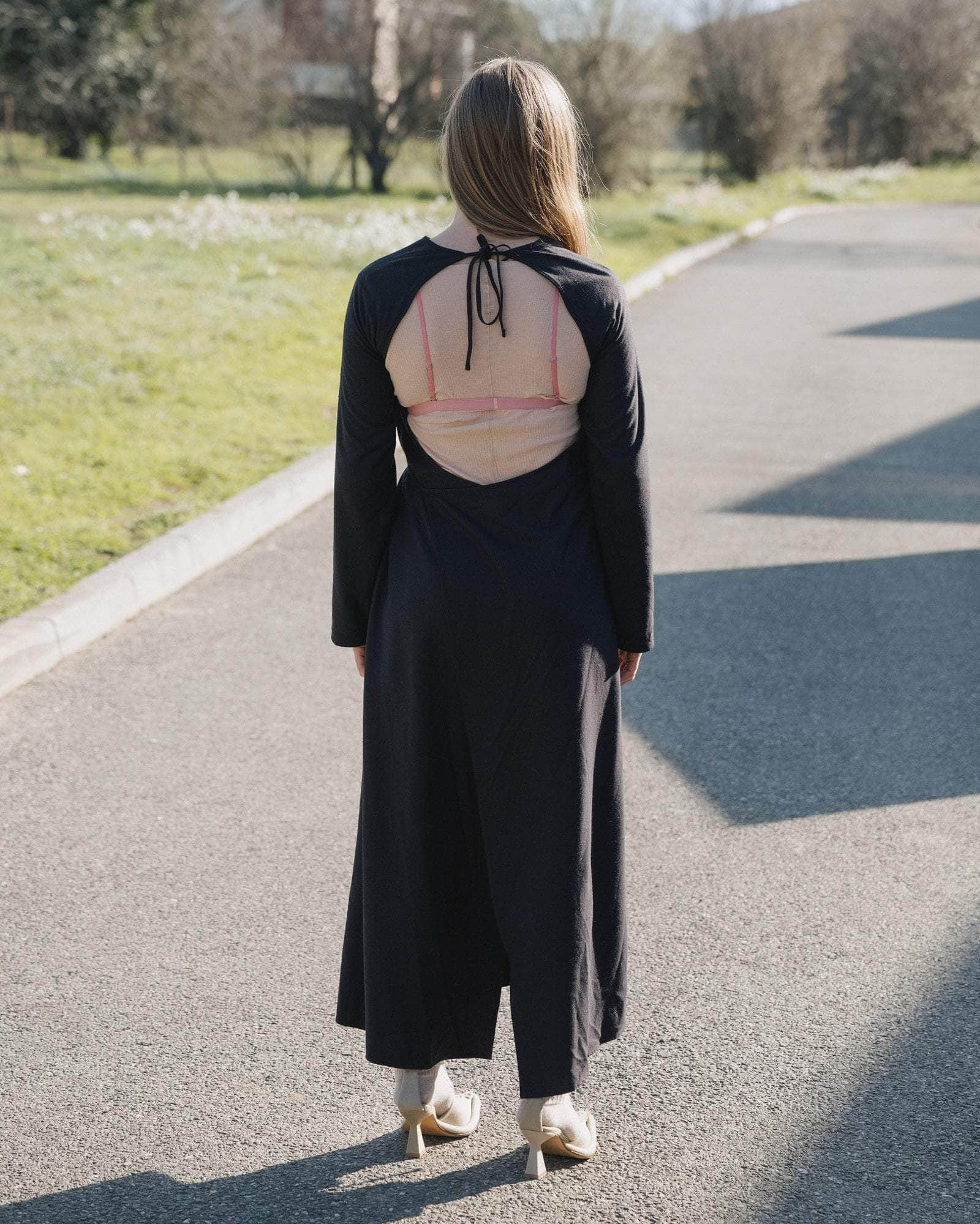 Long Sleeve Apron Dress - Wild Silk - 5