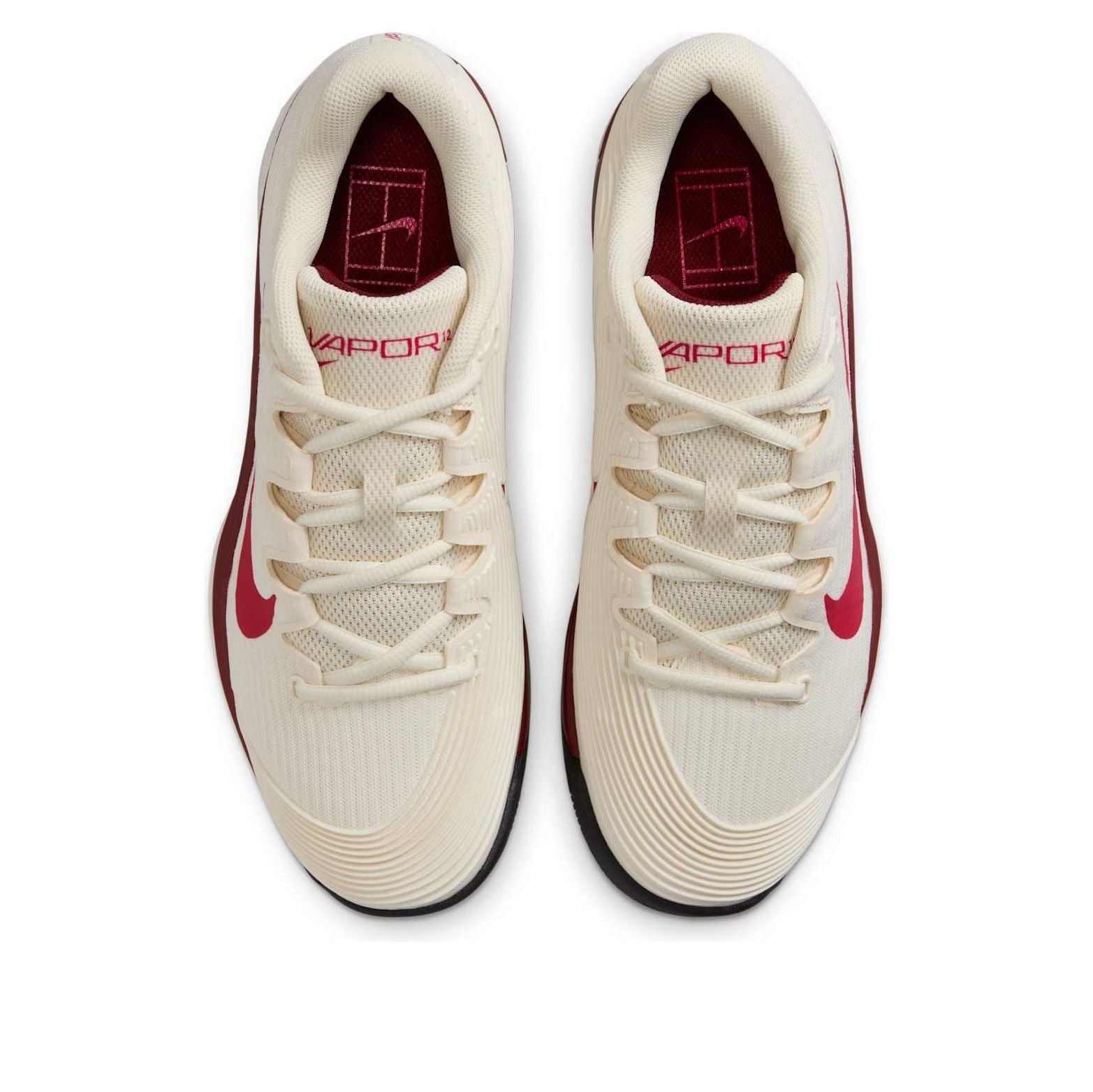 (WMNS) Nike Court Air Zoom Vapor 12 HC 'Pale Ivory Rush Pink Team Red' FV5554-104 - 4